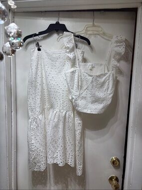 White Eyelet Maxi Skirt - Classic Summer Maxi